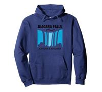 Niagara Falls: Nature's Shower Waterfall Adventure Pullover Hoodie, Adult Unisex, Navy, M