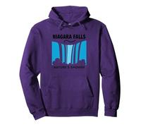 Niagara Falls: Nature's Shower Waterfall Adventure Pullover Hoodie, Adult Unisex, Purple, Large