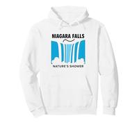 Niagara Falls: Nature's Shower Waterfall Adventure Pullover Hoodie, Adult Unisex, White, Small