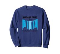 Niagara Falls: Nature's Shower Waterfall Adventure Sweatshirt, Adult Unisex, Navy, XXL