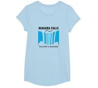 Niagara Falls: Nature's Shower Waterfall Adventure T-Shirt, Girls, Baby Blue, Small
