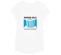 Niagara Falls: Nature's Shower Waterfall Adventure T-Shirt, Girls, White, Small