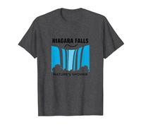 Niagara Falls: Nature's Shower Waterfall Adventure T-Shirt, Men, Dark Heather Grey, S