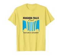 Niagara Falls: Nature's Shower Waterfall Adventure T-Shirt, Men, Lemon, XL