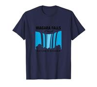Niagara Falls: Nature's Shower Waterfall Adventure T-Shirt, Men, Navy, 3XL