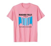 Niagara Falls: Nature's Shower Waterfall Adventure T-Shirt, Men, Pink, 3XL