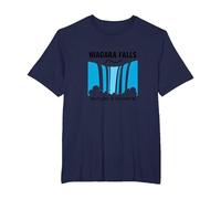 Niagara Falls: Nature's Shower Waterfall Adventure T-Shirt, Men's Big and Tall, Navy, 3X Tall