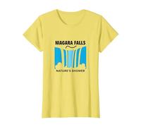 Niagara Falls: Nature's Shower Waterfall Adventure T-Shirt, Women, Lemon, XS