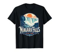 Niagara Falls New York Waterfall Sunset Value Graphic T-Shirt