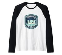 Niagara Falls New York Waterfall Travel Adventure Nature Raglan Baseball Tee