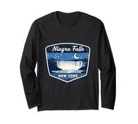 Niagara Falls New York Waterfall Travel Adventure Night Sky Long Sleeve T-Shirt
