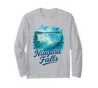 Niagara Falls Ontario Canada Landscape Watercolor Souvenir Long Sleeve T-Shirt