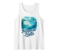 Niagara Falls Ontario Canada Landscape Watercolor Souvenir Tank Top