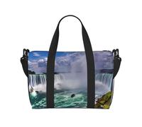 Niagara Falls Patterned Duffel Bag Handbag, can be Worn Crossbody or Shoulder, Suitable for Travel and Camping.