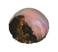 Niagara Falls Print Various Activities Shower Cap Reusable Soft And Lightweight Bath Hair Cap Long Hair