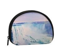 Niagara Falls Printed Mini Coin Pouch, Shell Shape Zip Around Wallet, Small Zipper Pouch for Cash, Cards, Keys, Lipstick, Storage Pouch, Travel Organizer