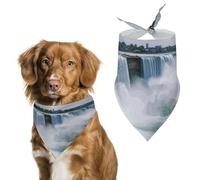 Niagara Falls Printed Pet Scarf Polyester Triangle Scarf - One Size (27.6in X 11.8in)