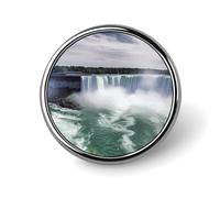 Niagara Falls Round Lapel Pins for Men Women Metal Button Pin Fashion Personalized Brooch Pins for Men Suits Cute Brooch Badge for Backpack Clothing Hat Bag Decoration