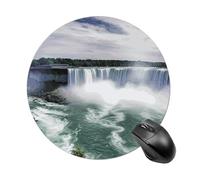 Niagara Falls Round Mouse Pad 7.8 Inch, Portable Gaming Mouse Mat with Non-Slip Rubber Base & Smooth Surface, Waterproof Mousepad for PC, Laptop, Computer, Office, Home