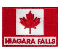 Niagara Falls Shield Patch (3 Inch) Embroidered Iron-on Badge Travel Canada Maple Leaf Souvenir Emblem Perfect for Backpacks, Luggage, Hats, Bags, Crafts, DIY Gift Patches