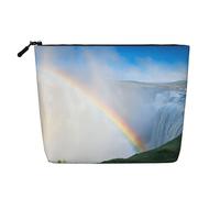 Niagara Falls - Themed Makeup Bag - Waterproof Hemp Cosmetic Pouch for Travel, Daily Use & Gifts (9.5x6.7x2in)
