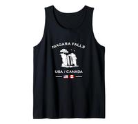 Niagara Falls USA Canada Flag Waterfall Travel Tank Top