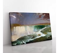 Niagara Falls Vol.1 By Frederic Edwin Church Classic Painting Canvas Wall Art Print Ready to Hang, Framed Picture for Living Room Bedroom Home Office Décor, 60x40 cm (24x16 Inch)
