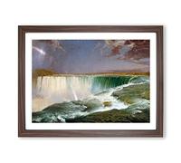 Niagara Falls Vol.1 By Frederic Edwin Church Classic Painting Framed Print | A2 Walnut Framed Wall Art | Ready to Hang | Classic Religious Picture | Living Room Bedroom Lounge Office