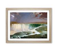 Niagara Falls Vol.1 By Frederic Edwin Church Classic Painting Framed Print | A4 Oak Framed Wall Art | Ready to Hang | Classic Religious Picture | Living Room Bedroom Lounge Office
