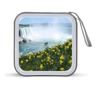 Niagara Falls Waterfall Portable CD Case Holder 48 Capacity Travel DVD Storage Boxs Wallet Bag