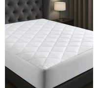 Niagara Sleep Solution 100% Cotton Quilted Mattress Protector Full Bed Size Breathable Absorbent Mattress Pad Cover Non Noisy (Full)