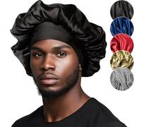 Niagara Sleep Solution Satin Bonnet, Black, Black, 36 cm