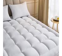 Niagara Sleep Solution Twin XL Extra Long 39X80 Inches Extra Deep Quilted Plush Down Alternative Pillow Top Mattress Topper, White, Adult, Machine Wash, Quilted, Extra Deep, Cool