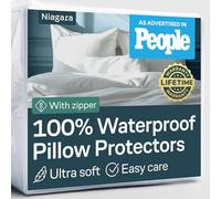 Niagara Waterproof Pillow Protectors - 4 Pack - Standard Size - White