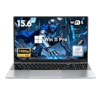 NIAKUN Laptop, Win 11 Pro Laptop Computer 2025, 15.6 Inch Lap Top, 16GB RAM 512GB SSD PC, M3-6Y30 Processor 2.2Ghz, 15.6" FHD 1920 * 1080 Display, WIFI5, BT4.2, Webcam, 38.5Wh Battery, Silver