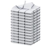 Nialnant 12 Pack Terry Kitchen Towels,100% Cotton Kitchen Dish Rags,Dish Cloths for Washing Dishes,Quick Drying Cleaning Rags-12x12 Inch,Black Plaid