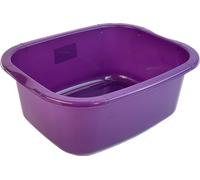 NIAM 11 Litres Rectangular Washing Up Bowl Eco Made Plastic Basin Mixing Sink Tidy Organizer Large Kitchen Portable Dish Washtub (Purple)