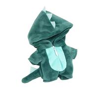niannyyhouse 10 cm Plush Doll Clothes Dinosaur Shark Onesies Loose Bodysuit Soft Stuffed Plush Toy Dress Up Accessories (Green)