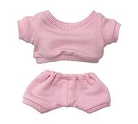niannyyhouse 10 cm Plush Doll Clothes Sportswear Suits Sweatshirts Trousers Doll Dress Up (Pink, 10 cm)
