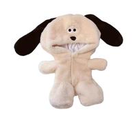 niannyyhouse 10cm~15cm 20cm 40cm Plush Doll Clothes Puppy Onesies Outfit Dolls Accessories Dress Up (Beige 40cm)
