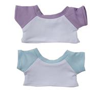 niannyyhouse 10cm 15cm 20cm Plush Doll Clothes Color Blocking T-Shirt Undershirt Soft Stuffed Plush Toy Dress Up Accessories (a5, 10cm)