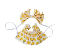 niannyyhouse 10cm 15cm 20cm Plush Doll Clothes Fruit Pattern Headwear Dress Soft Stuffed Plush Toy Dress Up (a4, 10cm)