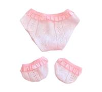 niannyyhouse 10cm~15cm 20cm Plush Doll Clothes Socks Panties Soft Stuffed Plush Toy Dress Up (Pink 20cm)