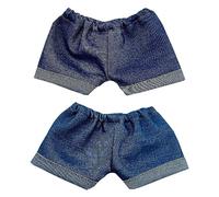 niannyyhouse 10cm 15cm 20cm Plush Doll Clothes Solid Pants Flip Over Jeans Soft Stuffed Plush Toy Dress Up Accessories (b2, 20cm)