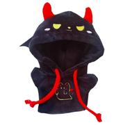 niannyyhouse 10cm-15cm Plush Doll Clothes Black White Ghost Hoodie 17cm Doll Dress Up (Black)