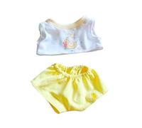 niannyyhouse 10cm~15cm Plush Doll Clothes Short Vest T-Shirt Pants Soft Stuffed Plush Toy Dress Up Gift (Yellow)