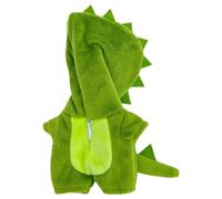 niannyyhouse 10cm Plush Doll Clothes Dinosaur Shark Onesies Loose Bodysuit Soft Stuffed Plush Toy Dress Up Accessories (Light Green)