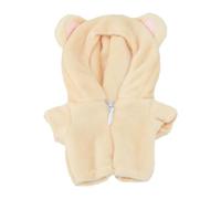 niannyyhouse 10cm Plush Doll Clothes Dinosaur Shark Onesies Loose Bodysuit Soft Stuffed Plush Toy Dress Up Accessories (Beige)