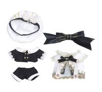 niannyyhouse 10cm Plush Doll Clothes Hat Coat Pants Cape Bow Tie White Uniform Sets 4in Stuffed Doll Dressup