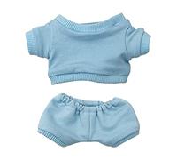 niannyyhouse 10cm Plush Doll Clothes Sportswear Suits Sweatshirts Pants Doll Dress up (Light Blue, 10cm)